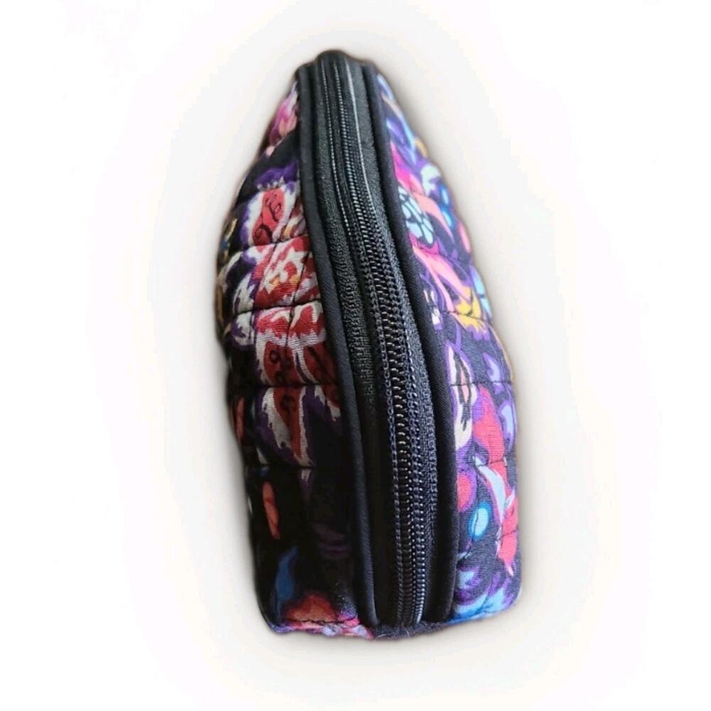 Vera Bradley Iconic 2 Piece Cosmetic Set Midnight Wildflowers - Picture 3 of 9